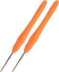 2Pcs 1.25mm Small Crochet Hooks, Ergonomic Small Lace Crochet Hook