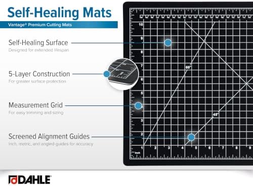 Dahle Vantage 10673 Premium Self-Healing Cutting Mat, 24"x36", 1/2"