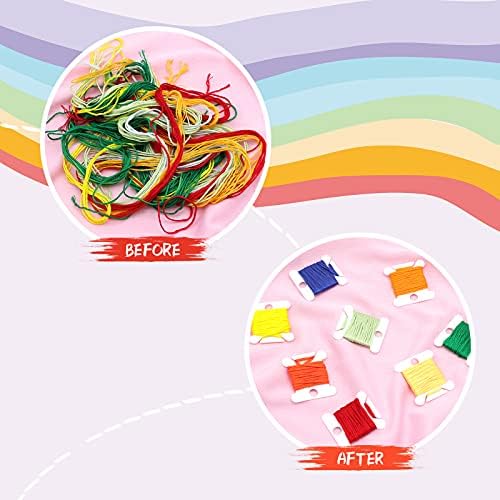 MUZHI Embroidery Floss Bobbins – 128 Pack