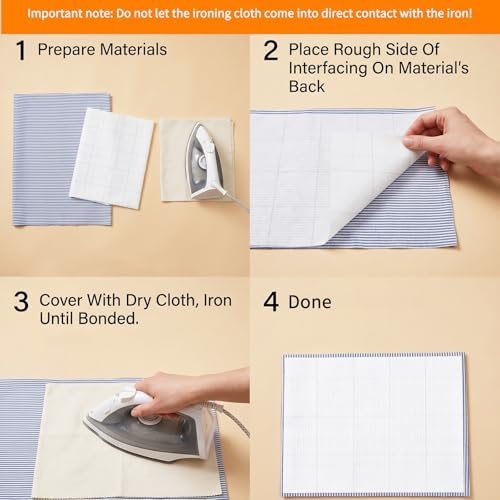 2''x2'' Gridded Fusible Interfacing, Fusible Grid Interfacing Nonwoven