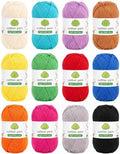 Coopay 12 Pack Cotton Yarn for Crocheting,High Twist Milk Soft Crochet
