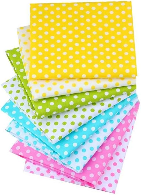 AMORNPHAN Multicolors Polka Dots Series Printed 100% Cotton Quilting