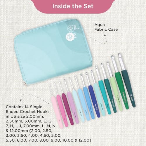 KnitPro Waves 2.0 Grade Multicolor Crochet Hooks Set - Hooks in Sizes