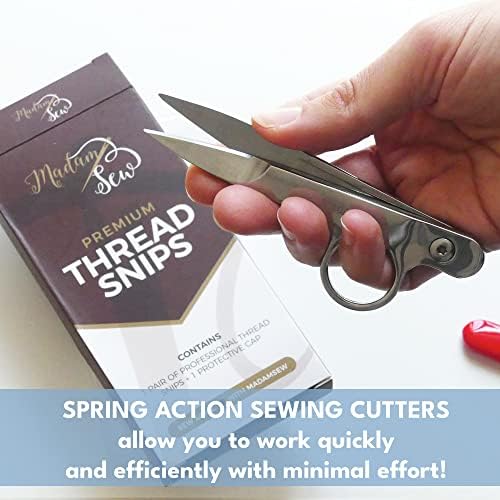 Madam Sew Thread Snips for Sewing – Spring Action Thread Cutter Tool