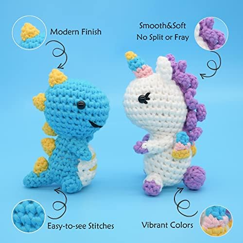 15 Pack Beginners Crochet Yarn Cotton Crochet Yarn for Crocheting