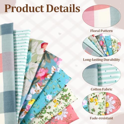 7-Pack Cotton Fat Quarter Fabric Bundles, 15 x 20 Inches