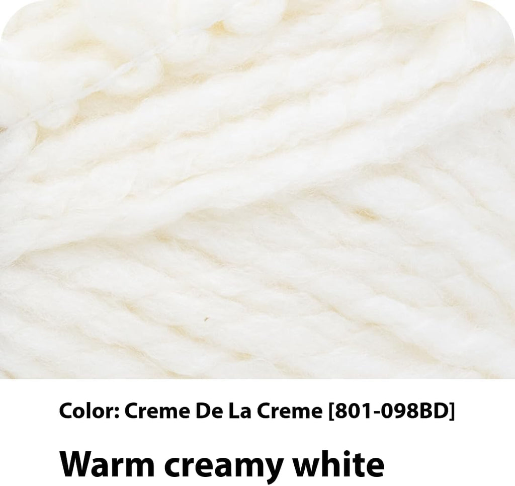 Lion Brand Yarn, InstaKnit Yarn, Creme De La Creme, Off White, 3 Pack
