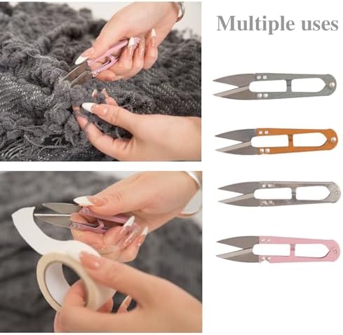 4 Pack Thread Snips, 4.1 Inch Mini Sewing Scissors for Embroidery