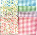 8-Piece Cotton Fat Quarter Squares, 18 x 22 Inches