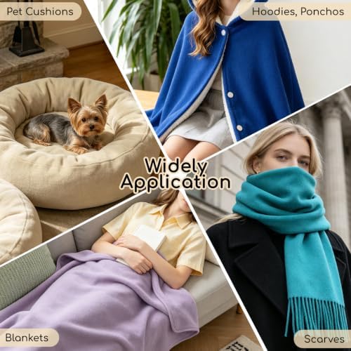 63" Wide Polar Fleece Fabric by the Yard, Heavyweight Polyester