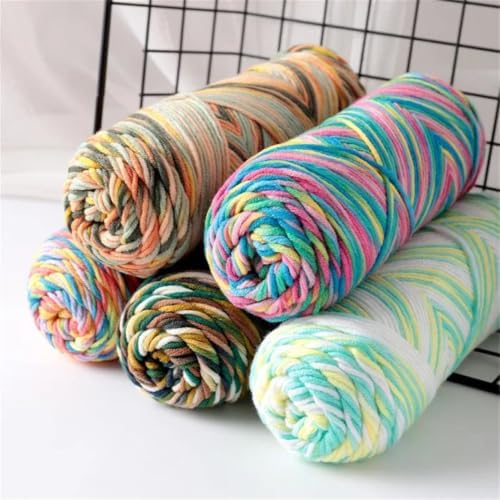 600G 6-Piece Multicolor Gradient Acrylic Yarn For Knitting And Crochet