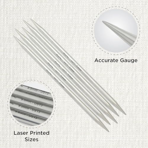 KnitPro Stelo Double-Pointed Needles 8" (20cm) | US Size 13 (9mm)