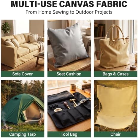 1200D Thickened Canvas Fabric by the Yard Upholstery Canvas Material