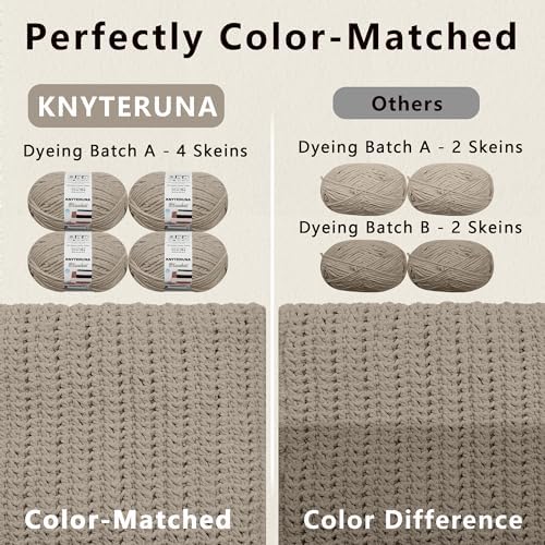 #6 Super Bulky Blanket Yarn for Crocheting - 4 Skeins