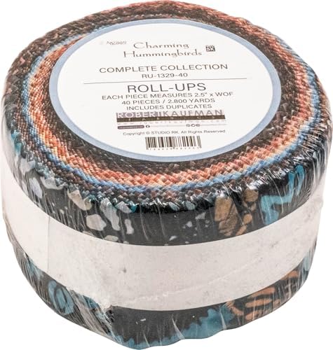 Artisan Batiks Charming Hummingbirds Roll Up 40 2.5-inch Strips Jelly