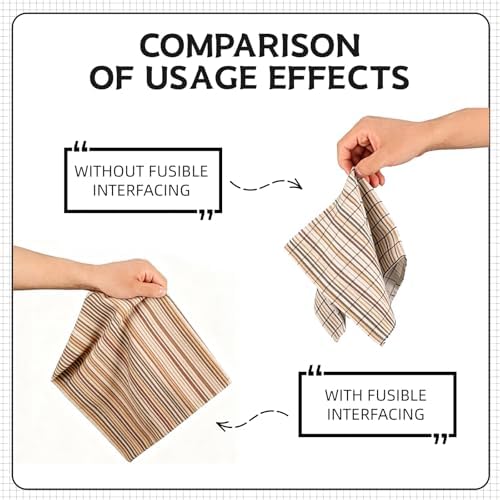 Thrseely Heavy Weight White Iron-On Non-Woven Fusible Interfacing