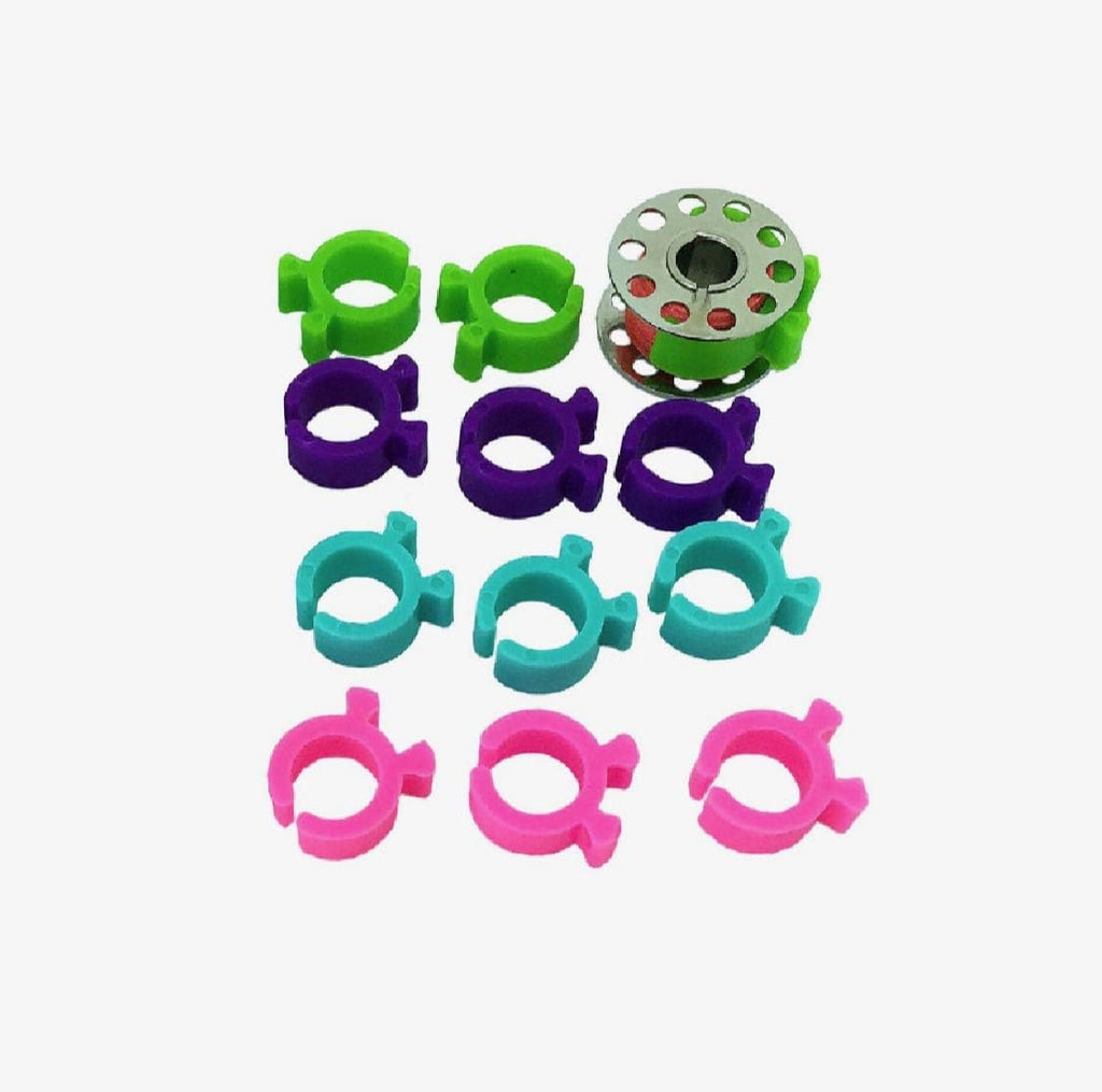 PeavyTailor 12 pcs Bobbins Buddies Bobbin Holder Clamp Thread