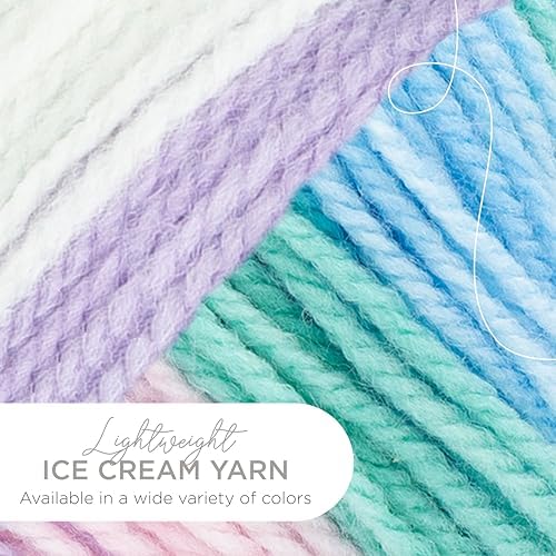Lion Brand Yarn, Ice Cream Crochet Yarn, Love Potion, Multicolor