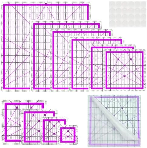 10 Quilting Rulers(2.5",3.5",4.5",5",6.5",7",8",9",10",12.5")