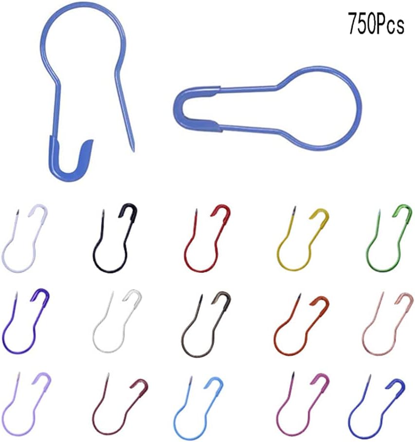 750 Pcs Bulb Pins, BetterJonny Metal Calabash Safety Pins Pear Shaped