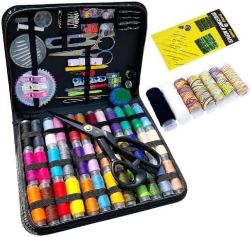 YAJUYANG 251 Pcs Sewing Kit for Adults, Professional Needle and Thread