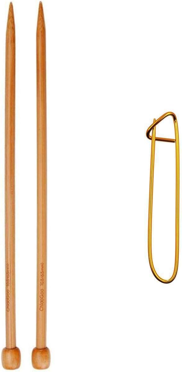 ChiaoGoo Wood Straight Knitting Needles 13 inch (33cm) Size US 19