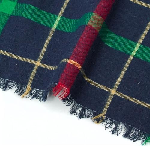 Flannel Brushed Hypoallergenic Cotton Tartan Plaid Geometric #15 Yarn