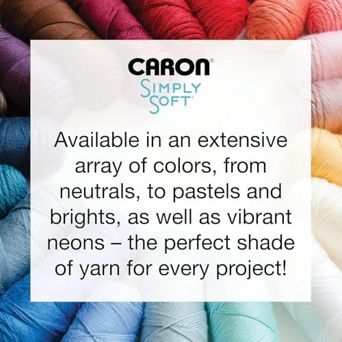 Caron H970039727 Simply Soft Solids Yarn 100% Acrylic - 6 oz - Black