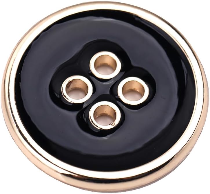 10pcs 4-Holes Elegant Metal Buttons for Clothing Blouse Sewing