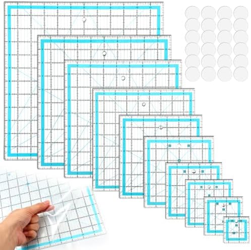 10PCS Quilting Rulers Templates, 2.5"3.5"4.5" 5" 6" 7"8.5"9"10"12"