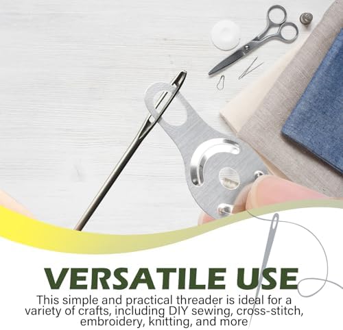 DIPEAK 4 Pcs Metal Needle Threaders for Dritz