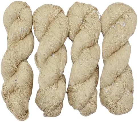 Knitsilk Tussah Carded Spun Silk Yarn 4 ply (4/30 Nm,100 Gm), Wild