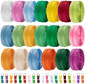 WILLBOND 100 Yards 20 Pcs Zippers for Sewing #5 Nylon Coil, Soft Color