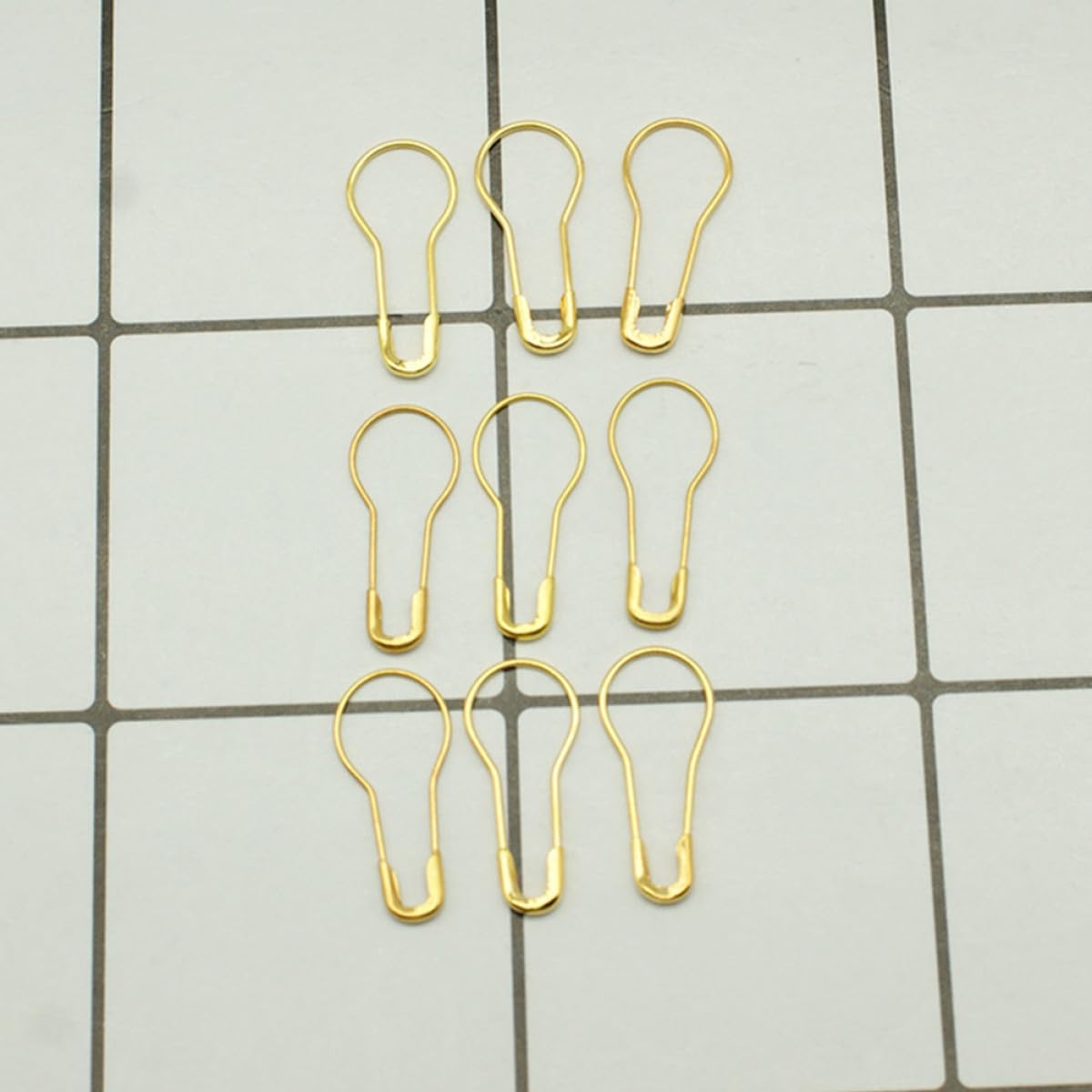 Gold Gourd Shape Metal Safety Pins for Knitting Stitch Markers