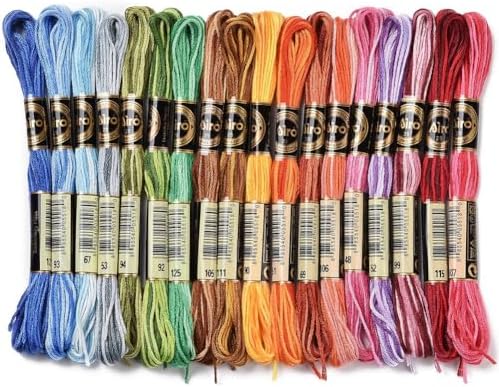 18 Skeins 157.5 Yards Variegated Embroidery Floss for Jewelry DIY