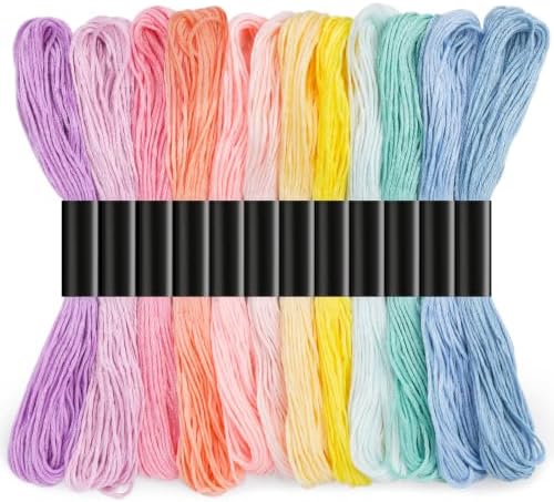 Embroidery Floss, 12 Colors Cotton Friendship Bracelet String