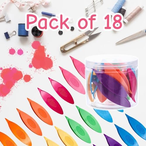 ZCJBCYGG 18 PCS Tatting Shuttle Colorful Plastic Tatting Lacemaking