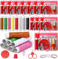 Knitgrip 12 Pack Small Sewing Kit Bulk with Scissors Threads Needles