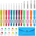 Lewhoo 13 Size Ergonomic Crochet Hooks Set with Case, 2.0mm -10.0mm