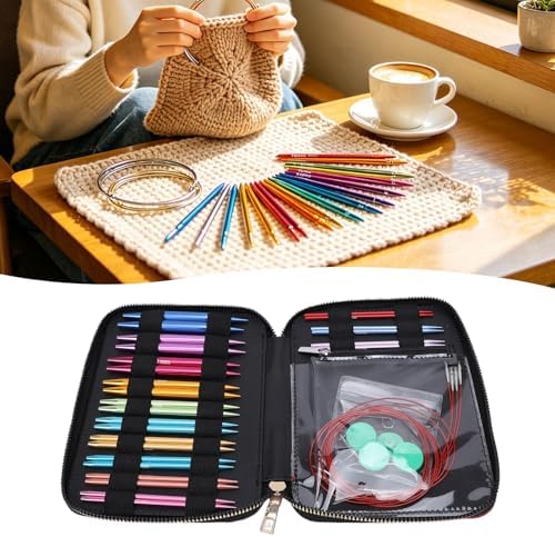 OPPWONG 13 Sizes Interchangeable Knitting Needles Set 3.0-10.0mm