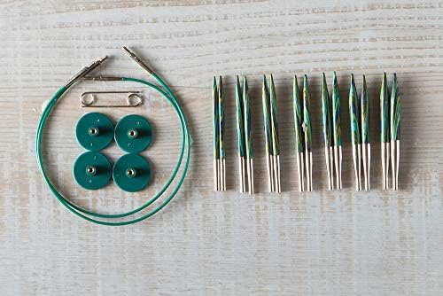 Knit Picks Caspian Wood Short Interchangeable Knitting Needles Set US