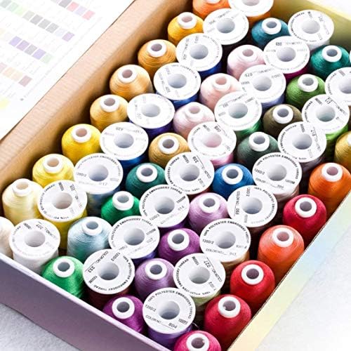 Simthread 63-Color Polyester Embroidery Machine Thread Set