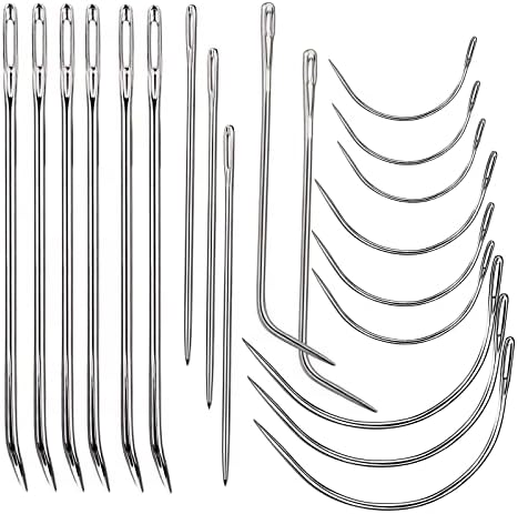 Veroave Sewing Needles, Curved Needle, 20 PCS Upholstery Needle
