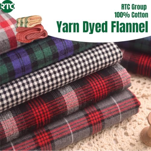 RTC Fabrics Cotton Yarn-Dyed Flannel, 44/45 Inch Wide