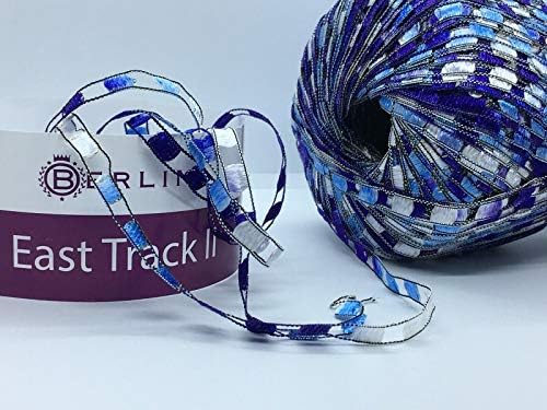 Berlini East Track II Metallic Accent Ladder Ribbon Yarn 50 Gram