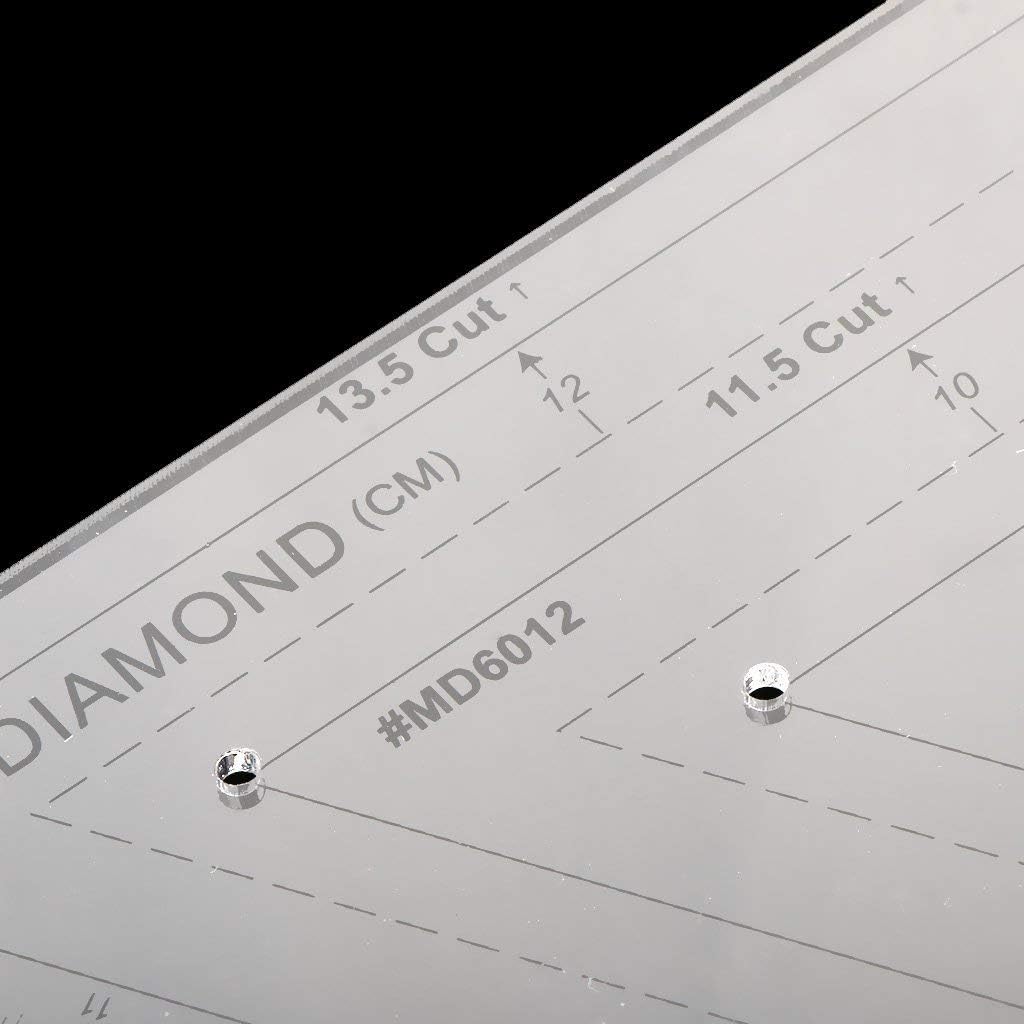 Court 60 Degree Diamond Rhombus Template Quilting Ruler for DIY