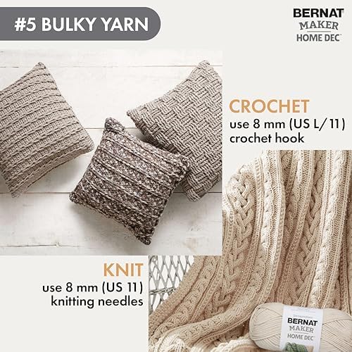 Bernat Maker Home Dec Bulky Yarn for Crocheting, Nautical Varigates