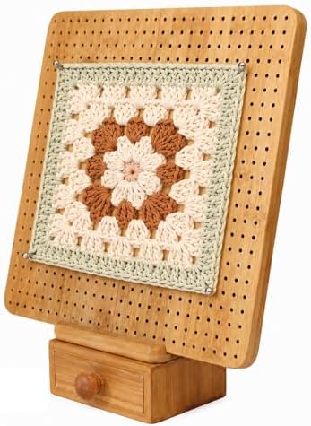 Crochet Blocking Board, 11.8-Inch Bamboo, 10 Pins