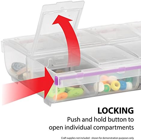 Craft Mates Craft & Sewing Supplies Organizer, 14 Locking