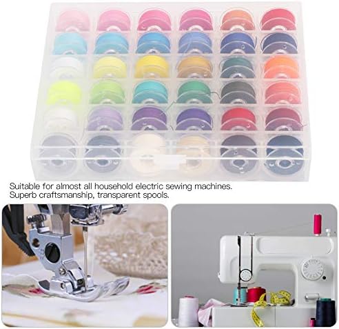 Semme Sewing Thread Set with Bobbins, 36-Grid Storage Case